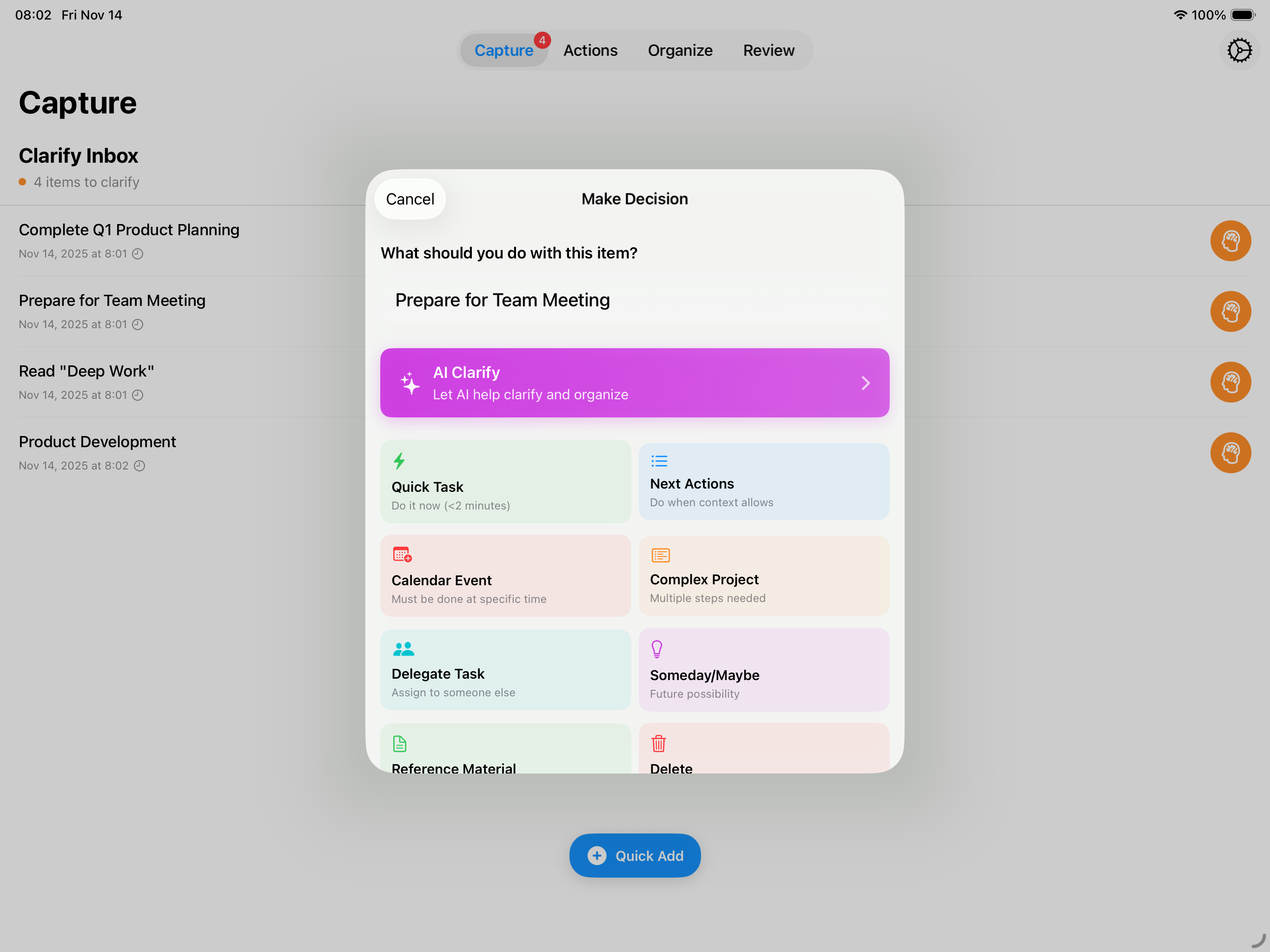 iPad Project Clarification
